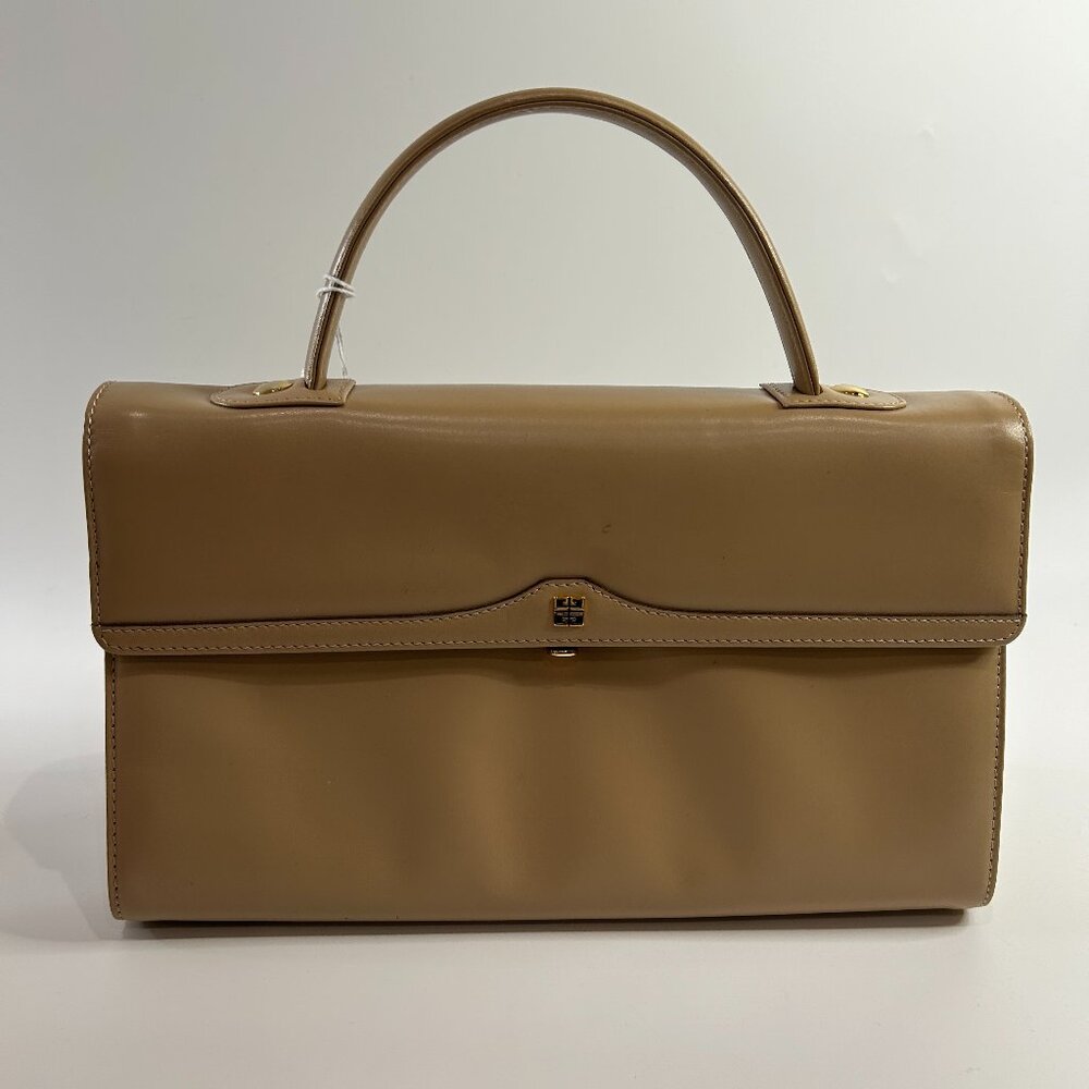 【6MK】Givenchy Beige Leather Handbag sku#85257 (gently used) - Picture 1 of 16